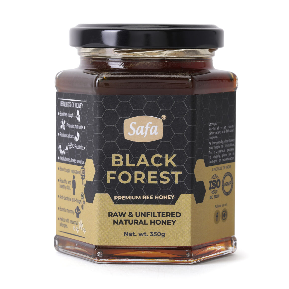 Safa Raw Black Forest Honey 350g Safa Honey